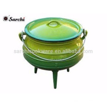 three-legs south African pot with cast iron enamel coating